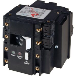 Image 1: Blue Sea C-Series ELCI Circuit Breaker - Double Pole 240V AC 50A