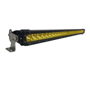Image 1: Black Oak 30" Yellow Lens Single Row LED Light Bar - Combo Optics - Black Housing - Pro Series 3.0