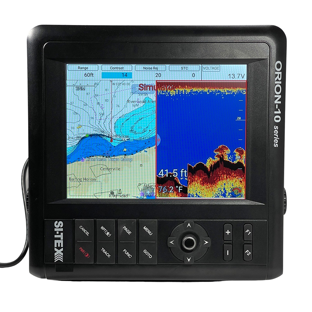 Image 2: SI-TEX 10" Chartplotter System w/Internal GPS & C-MAP 4D Card