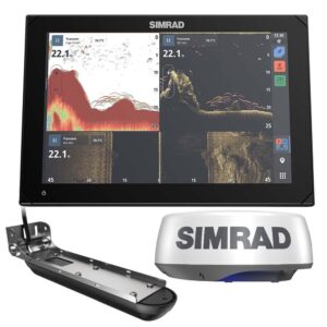 Image 1: Simrad NSX™ 3012 Radar Bundle - HALO20+ Radar Dome & Active Imaging™ 3-in-1 Transducer