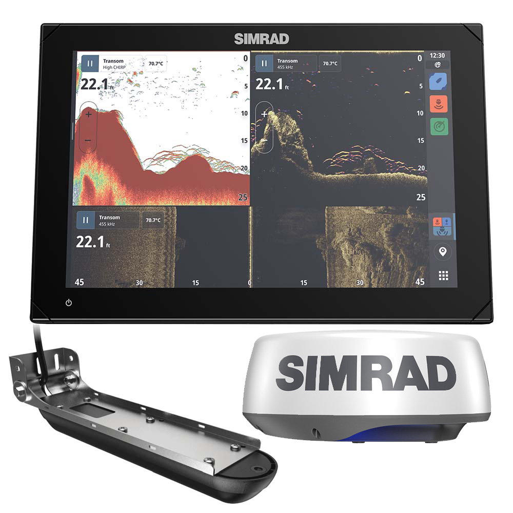 Image 1: Simrad NSX™ 3012 Radar Bundle - HALO20+ Radar Dome & Active Imaging™ 3-in-1 Transducer