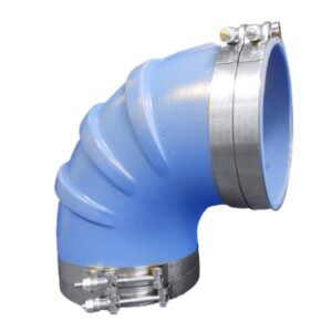 Image 1: Trident Marine 3" ID 90-Degree Blue Silicone Molded Wet Exhaust Elbow w/4 T-Bolt Clamps