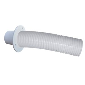 Image 1: Trident Marine 4' White Stern Flex Hose w/Transom Flange