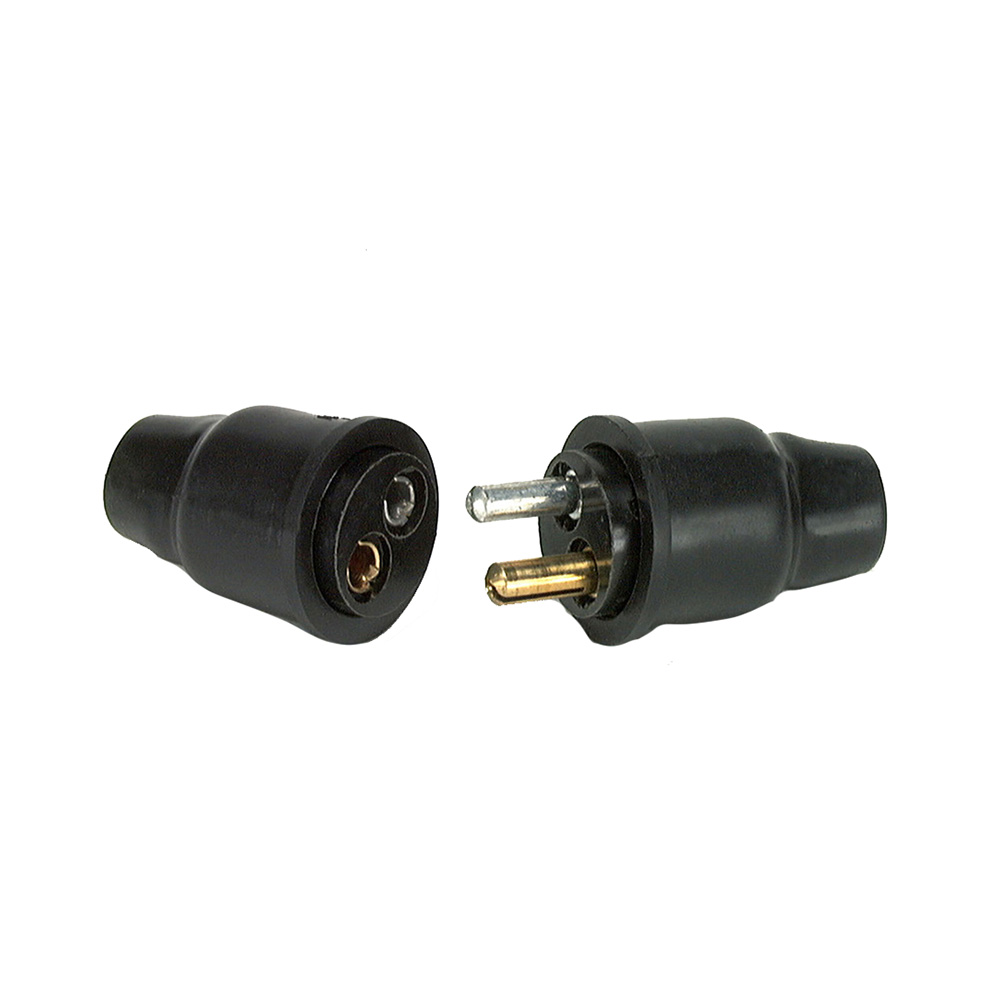 Image 1: Cole Hersee 2 Pole Plug & Socket Connector w/Rubber Cap